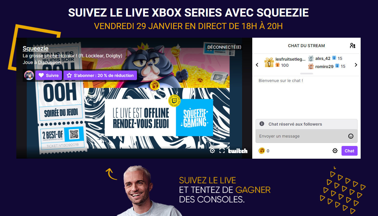 Fnac Live Gaming Xbox Series Squeezie - Exemple Live Shopping