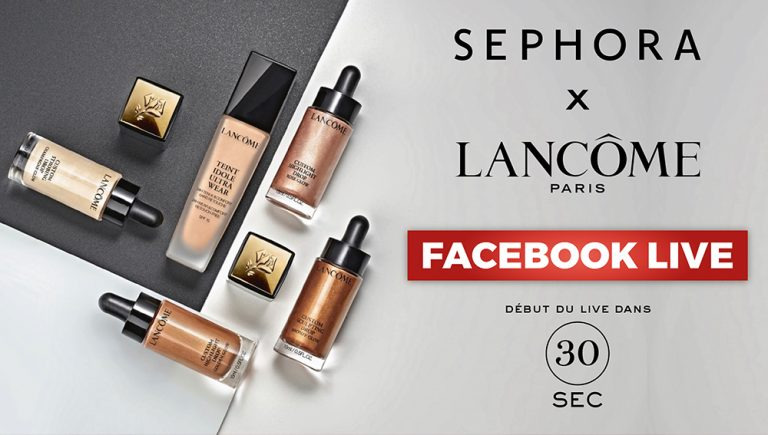 Sephora Lancôme Facebook Live - Exemple Live Shopping