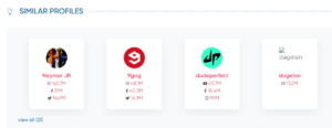Similar profiles of influencer